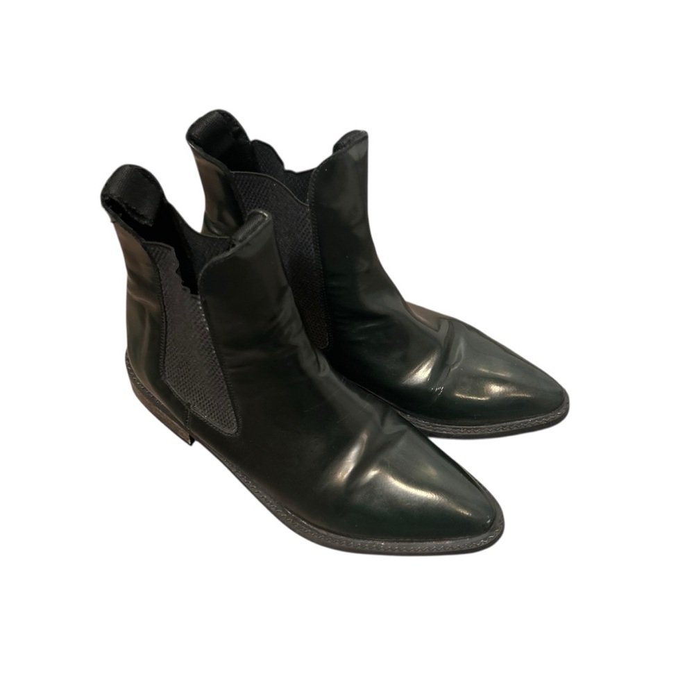 MIISTA Dark Green Point Toe Boots Size 37 Made in Spain